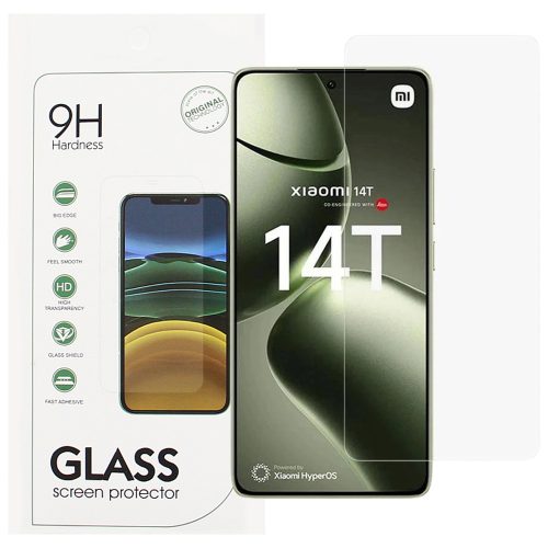 Xiaomi 14T 5G / 14T Pro 5G / Poco X7 Pro 5G / F7 Pro 5G / F7 Ultra 5G üvegfólia, tempered glass, előlapi, edzett, 9H, 0.3mm