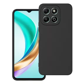   Honor X6b szilikon tok, hátlaptok, telefon tok, velúr belsővel, matt, fekete, Silicon