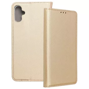   Samsung Galaxy A06 könyvtok, fliptok, telefon tok, mágneszáras, bankkártyatartós, arany