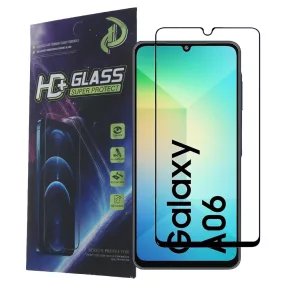   Samsung Galaxy A06 üvegfólia, tempered glass, előlapi, 9D, edzett, hajlított, fekete kerettel