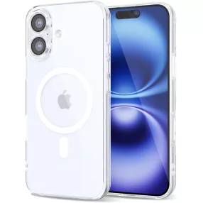   iPhone 16 hátlaptok, telefon tok, MagSafe kompatibilis, kamera védelemmel, átlátszó, Anti Shock Mag Case, 1.5mm