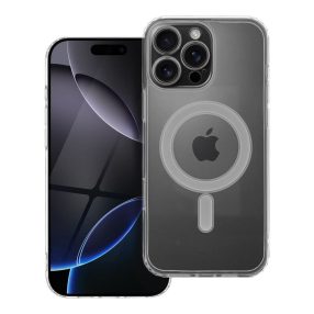   iPhone 16 Pro Max hátlaptok, telefon tok, MagSafe kompatibilis, kamera védelemmel, átlátszó, Anti Shock Mag Case, 1.5mm