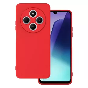   Xiaomi Redmi 14C / Redmi A4 / Poco C75 szilikon tok, hátlaptok, telefon tok, velúr belsővel, matt, piros, Silicon