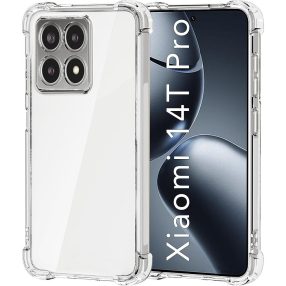   Xiaomi 14T Pro 5G szilikon tok, hátlaptok, telefon tok, erősített sarkokkal, átlátszó, Anti Shock, 1.5mm