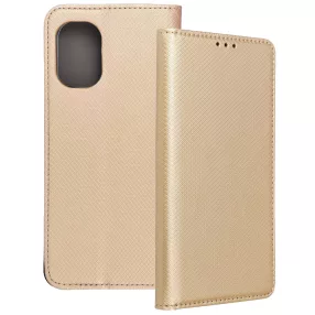   Motorola Moto G55 5G könyvtok, fliptok, telefon tok, mágneszáras, bankkártyatartós, arany