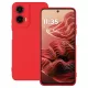 Motorola Moto G35 5G szilikon tok, hátlaptok, telefon tok, velúr belsővel, matt, piros, Silicon