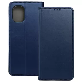   Motorola Moto G35 5G könyvtok, fliptok, telefon tok, mágneszáras, bankkártyatartós, sötétkék, Smart Magnetic