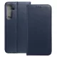 Samsung Galaxy S25 5G könyvtok, fliptok, telefon tok, mágneszáras, bankkártyatartós, sötétkék, Smart Magnetic