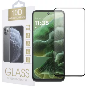   Motorola Moto G35 5G üvegfólia, tempered glass, előlapi, 10D, edzett, hajlított, fekete kerettel