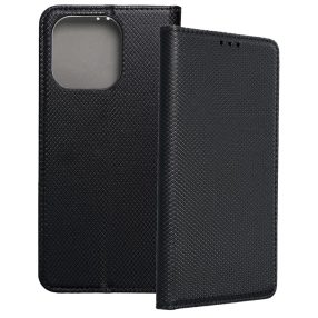   Honor 200 Smart 5G könyvtok, fliptok, telefon tok, mágneszáras, bankkártyatartós, fekete