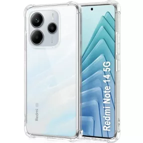   Xiaomi Redmi Note 14 5G szilikon tok, hátlaptok, telefon tok, erősített sarkokkal, átlátszó, Anti Shock, 1.5mm