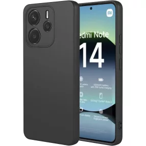   Xiaomi Redmi Note 14 5G szilikon tok, hátlaptok, telefon tok, matt, fekete