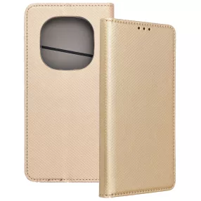   Xiaomi Redmi Note 14 Pro 5G / Redmi Note 14 Pro Plus 5G könyvtok, fliptok, telefon tok, mágneszáras, bankkártyatartós, arany
