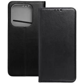   Xiaomi Redmi Note 14 5G könyvtok, fliptok, telefon tok, mágneszáras, bankkártyatartós, fekete, Smart Magnetic