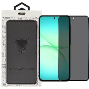   Samsung Galaxy A56 5G / A57 5G Privacy üvegfólia – betekintésvédő 9H edzett kijelzővédő, fekete keretes tempered glass, OG Premium