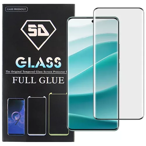 Xiaomi Redmi Note 14 Pro 5G üvegfólia, tempered glass, előlapi, 5D, hajlított, edzett, fekete kerettel