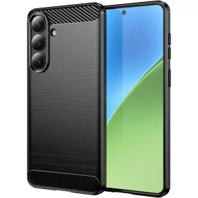   Samsung Galaxy A36 5G /  A56 5G szilikon tok, hátlaptok, telefon tok, karbon mintás, fekete, Simple Carbon