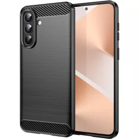   Samsung Galaxy A36 5G /  A56 5G szilikon tok, hátlaptok, telefon tok, karbon mintás, fekete, Simple Carbon