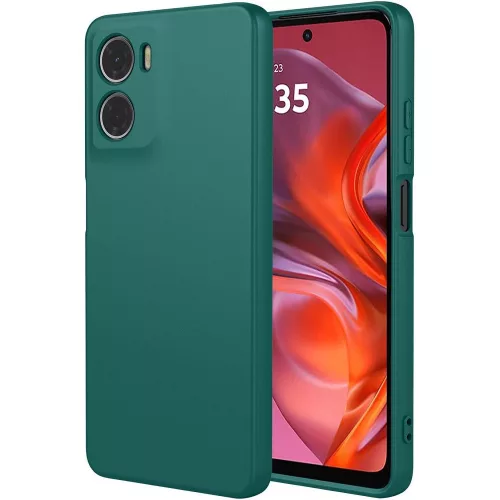 Motorola Moto E15 / G05 szilikon tok, hátlaptok, telefon tok, matt, zöld