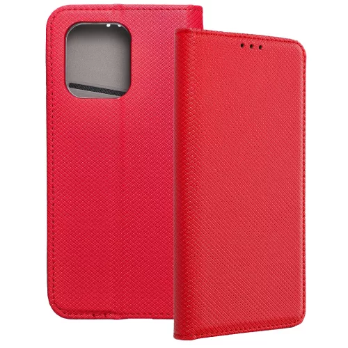 Motorola Moto E15 / G05 könyvtok, fliptok, telefon tok, mágneszáras, bankkártyatartós, piros