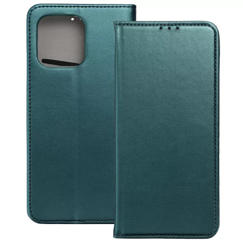 Motorola Moto G15 könyvtok, fliptok, telefon tok, mágneszáras, bankkártyatartós, zöld, Smart Magnetic