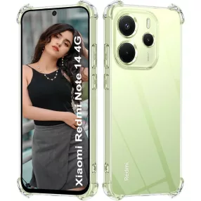   Xiaomi Redmi Note 14 4G szilikon tok, hátlaptok, telefon tok, erősített sarkokkal, átlátszó, Anti Shock, 1.5mm (163.25 x 76.55 x 8.16mm)