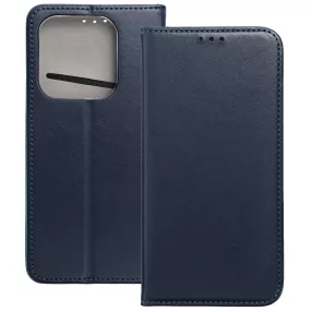   Xiaomi Redmi Note 14 4G könyvtok, fliptok, telefon tok, mágneszáras, bankkártyatartós, sötétkék, Smart Magnetic (163.25 x 76.55 x 8.16mm)