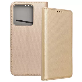   Realme Note 60 / C63 4G könyvtok, fliptok, telefon tok, mágneszáras, bankkártyatartós, arany