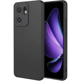   Oppo Reno13 F 5G / Reno13 FS 5G szilikon tok, hátlaptok, telefon tok, velúr belsővel, matt, fekete, Silicon