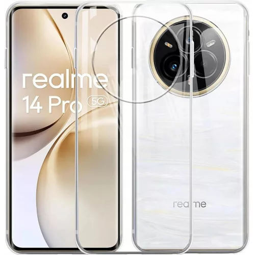 Realme 14 Pro 5G szilikon tok, hátlaptok, telefon tok, vékony, átlátszó, 1mm