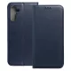 Samsung Galaxy A16 4G / A16 5G könyvtok, fliptok, telefon tok, bankkártyatartós, szilikon keretes, mágneszáras, sötétkék, Smart Magnetic 