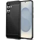Samsung Galaxy S25 Plus 5G szilikon tok, hátlaptok, telefon tok, karbon mintás, fekete, Simple Carbon