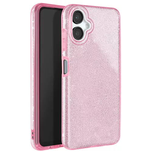 Samsung Galaxy A06 szilikon tok, hátlaptok, telefon tok, csillámos, pink, Glitter