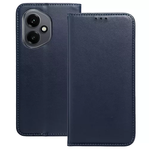 Honor 400 5G könyvtok, fliptok, telefon tok, mágneszáras, bankkártyatartós, sötétkék, Smart Magnetic