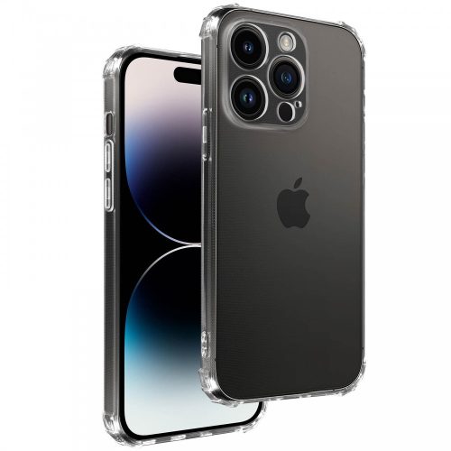 iPhone 14 Pro szilikon tok, hátlaptok, telefon tok, erősített sarkokkal, átlátszó, Anti Shock, 1,5mm