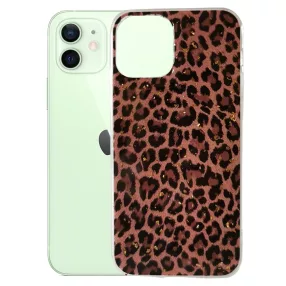  iPhone 12 / 12 Pro hátlaptok, telefon tok, kemény, leopárd mintás, Gold Glam Leopard print 1