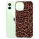 iPhone 12 / 12 Pro hátlaptok, telefon tok, kemény, leopárd mintás, Gold Glam Leopard print 1