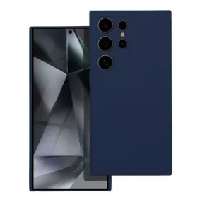   Samsung Galaxy S24 Ultra 5G szilikon tok, hátlaptok, telefon tok, velúr belsővel, matt, sötétkék, Silicon