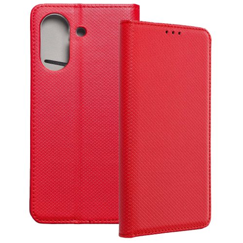 Xiaomi Redmi 13C / Poco C65 könyvtok, fliptok, telefon tok, mágneszáras, bankkártyatartós, piros