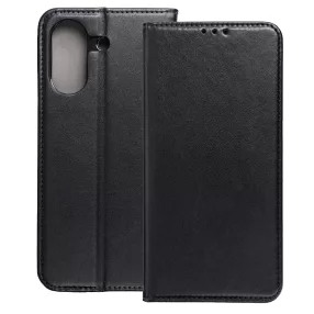   Xiaomi Redmi 13C / Poco C65 könyvtok, fliptok, telefon tok, mágneszáras, bankkártyatartós, fekete, Smart Magnetic