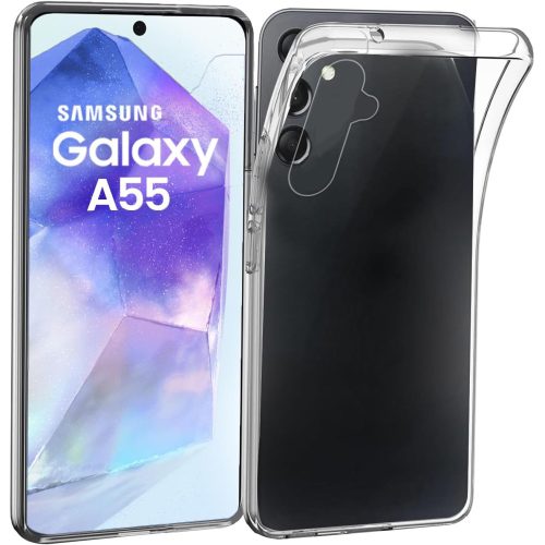 Samsung Galaxy A55 5G szilikon tok, hátlaptok, telefon tok, vékony, átlátszó, 1mm