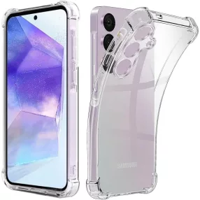   Samsung Galaxy A55 5G szilikon tok, hátlaptok, telefon tok, erősített sarkokkal, átlátszó, Anti Shock, 1.5mm