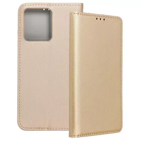   Motorola Edge 40 Neo 5G könyvtok, fliptok, telefon tok, mágneszáras, bankkártyatartós, arany