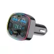 FM transmitter Bluetooth autós töltő kihangosító USB-C PD 20W + 2x USB-A, 3 portos, Forever TR-360