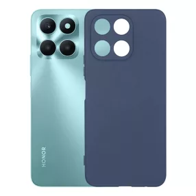   Honor X6a szilikon tok, hátlaptok, telefon tok, velúr belsővel, matt, sötétkék, Silicon