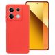 Xiaomi Redmi Note 13 5G szilikon tok, hátlaptok, telefon tok, velúr belsővel, matt, piros, Silicon