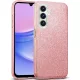 Samsung Galaxy A25 5G szilikon tok, hátlaptok, telefon tok, csillámos, pink, Glitter
