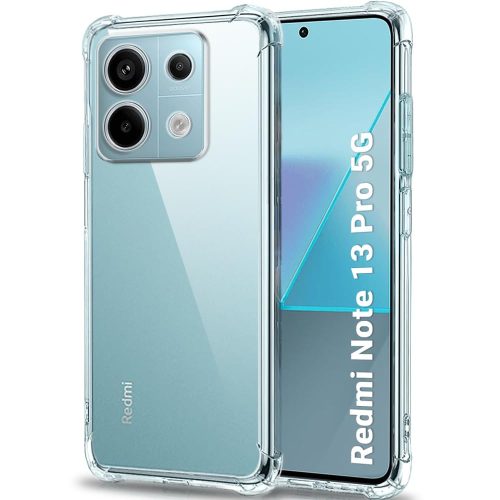 Xiaomi Redmi Note 13 Pro 5G szilikon tok, hátlaptok, telefon tok, erősített sarkokkal, átlátszó, Anti Shock, 1.5mm