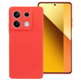   Xiaomi Redmi Note 13 Pro 5G / Poco X6 5G szilikon tok, hátlaptok, telefon tok, velúr belsővel, matt, piros, Silicon