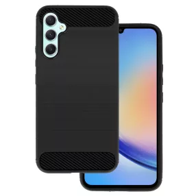   Samsung Galaxy A05s szilikon tok, hátlaptok, telefon tok, karbon mintás, fekete, Simple Carbon